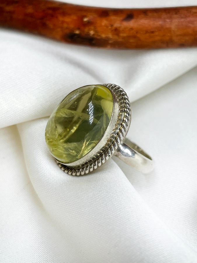 купить Кольцо из серебра с цитрином,16,5 размер  , фото 2