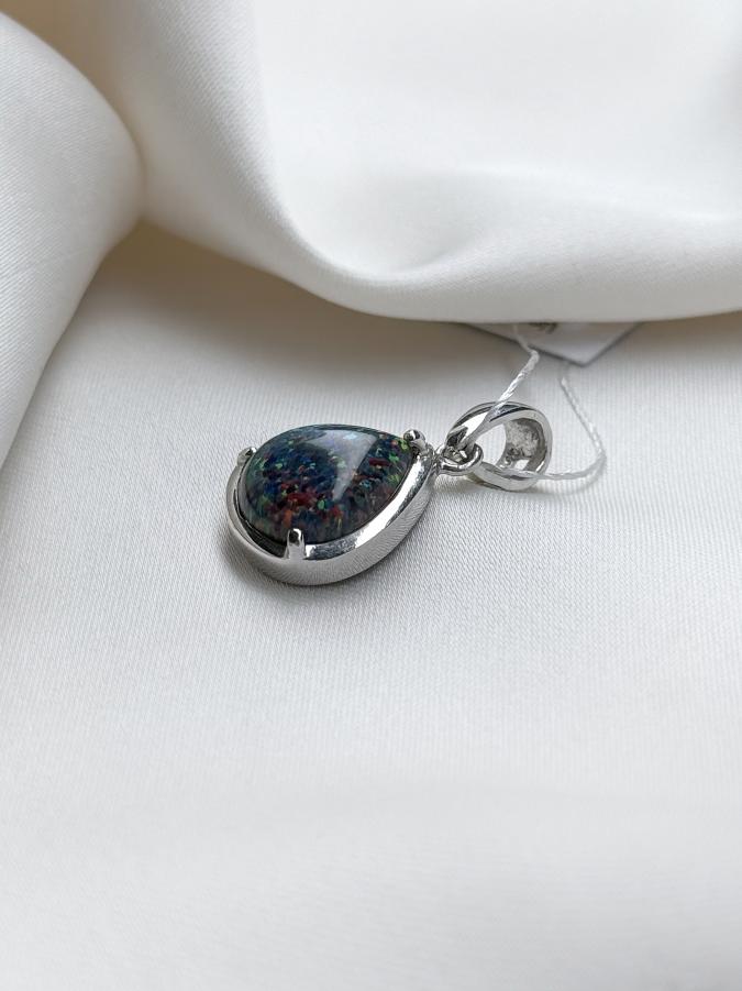 Кулон из серебра с опалом (искусственный)    U-4082, фото 2