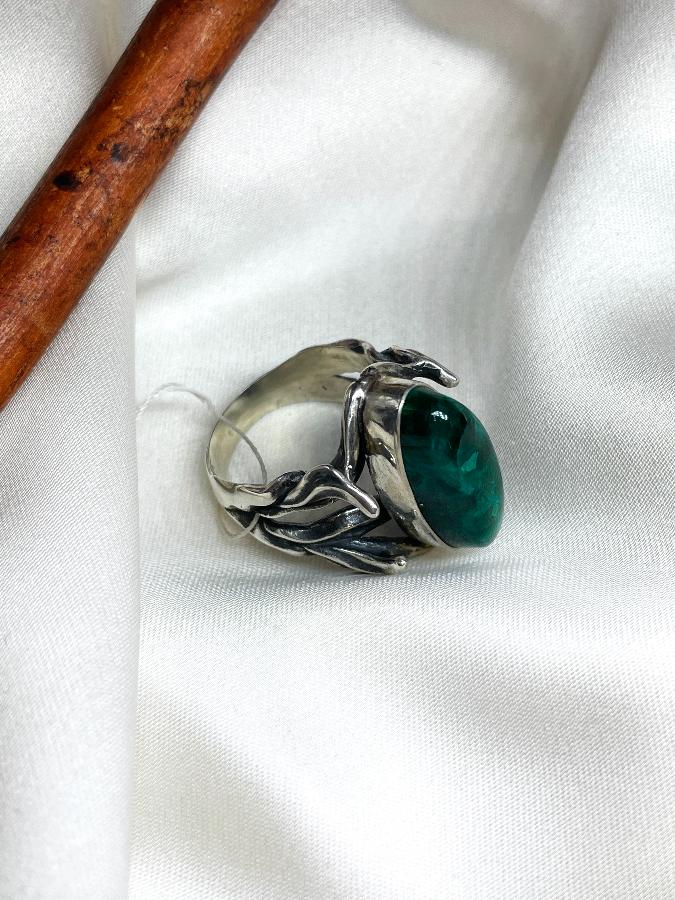 купить Кольцо из серебра с диоптазом, 19 размер , фото 4