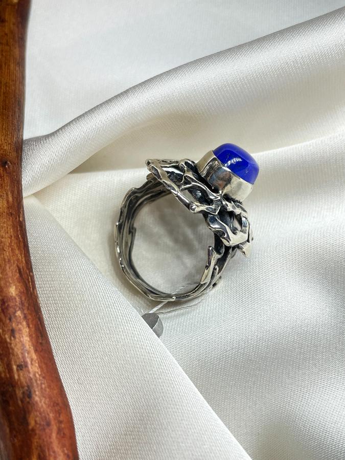 купить Кольцо из серебра с лазуритом,18,5 размер  , фото 5