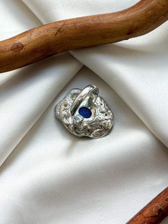 купить Кольцо из серебра с лазуритом,17,8 размер  , фото 4