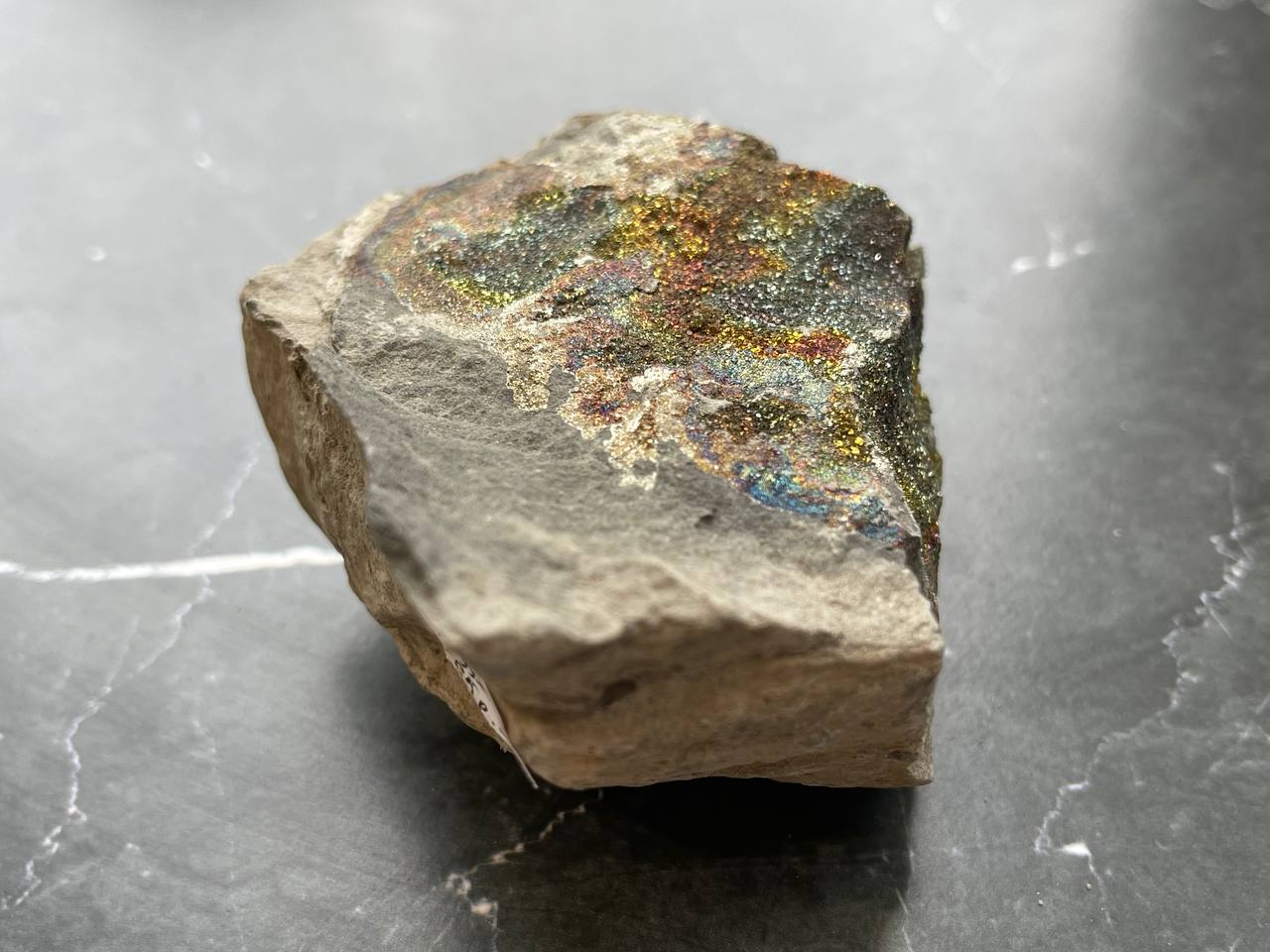 Спектропирит (пирит, марказит), 7,4х7,8х4,8 см OBM-0188, фото 3
