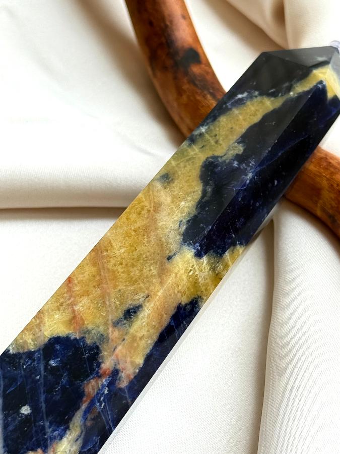 Столбик (обелиск) из содалита,13 х 3 см ST-0037, фото 3