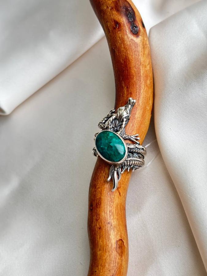 купить Кольцо из серебра с диоптазом  , фото 4