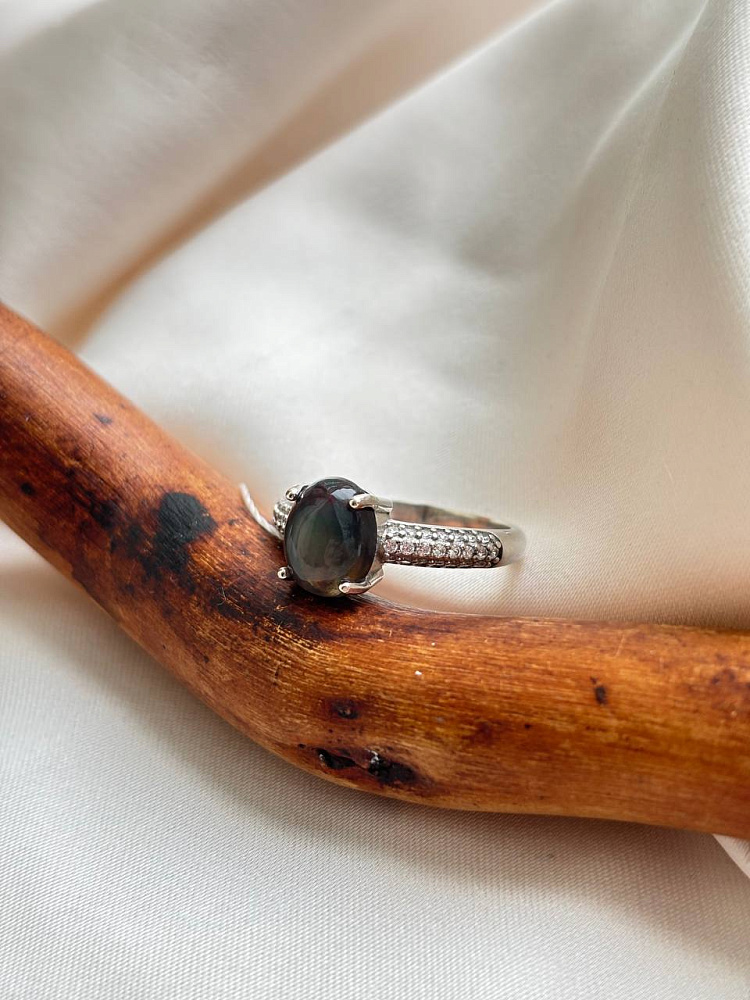 купить Кольцо из серебра с благородным опалом  , фото 1