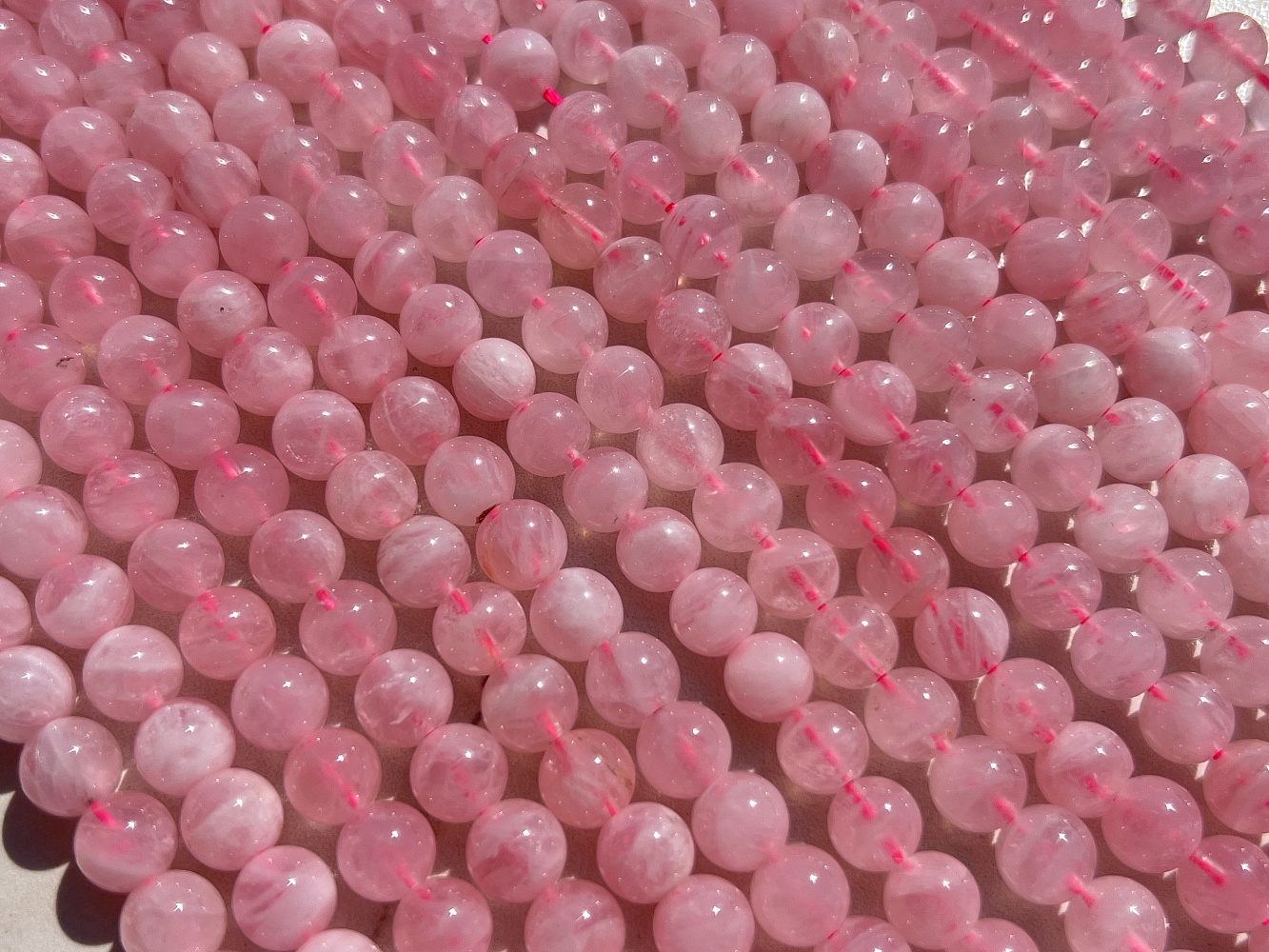 Бусины из розового кварца, d - 0,8 см BS-0017, фото 3