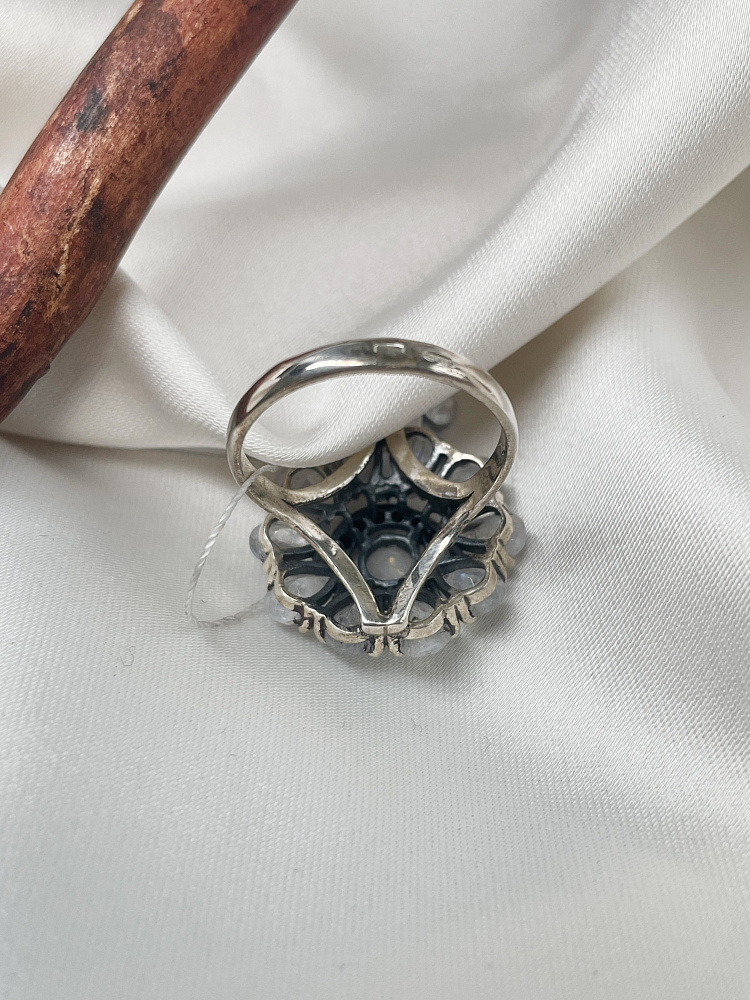 купить Кольцо из серебра с лунным камнем,17 размер  , фото 5