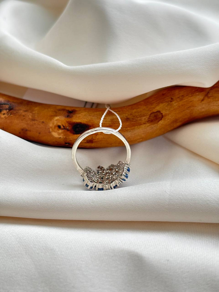 купить Кольцо из серебра с сапфирами  , фото 2