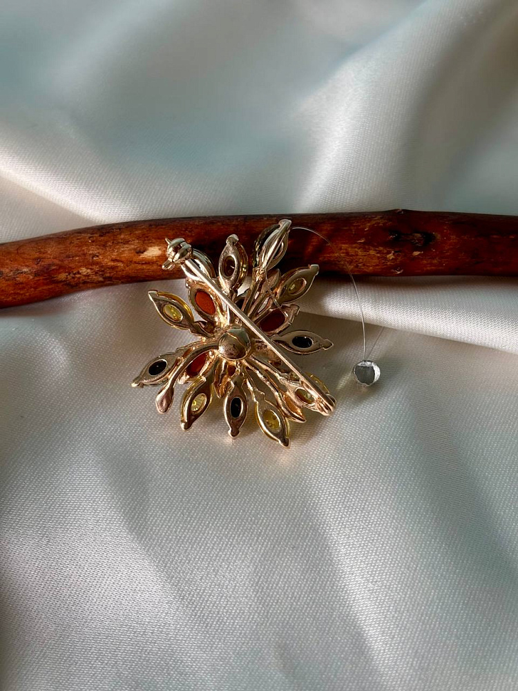 купить Брошь из серебра с янтарем , фото 3