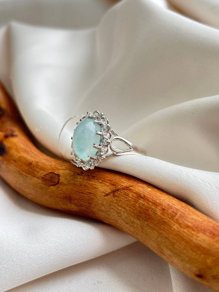 купить Кольцо из серебра с аквамарином  , фото 1