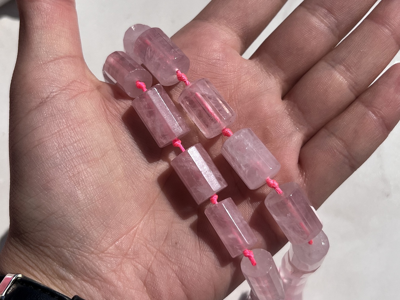 Бусины из розового кварца, 1,3 х 1,8 см BS-0019, фото 1