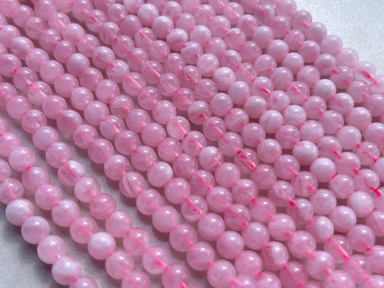 Бусины из розового кварца, d - 0,6 см BS-0016, фото 3