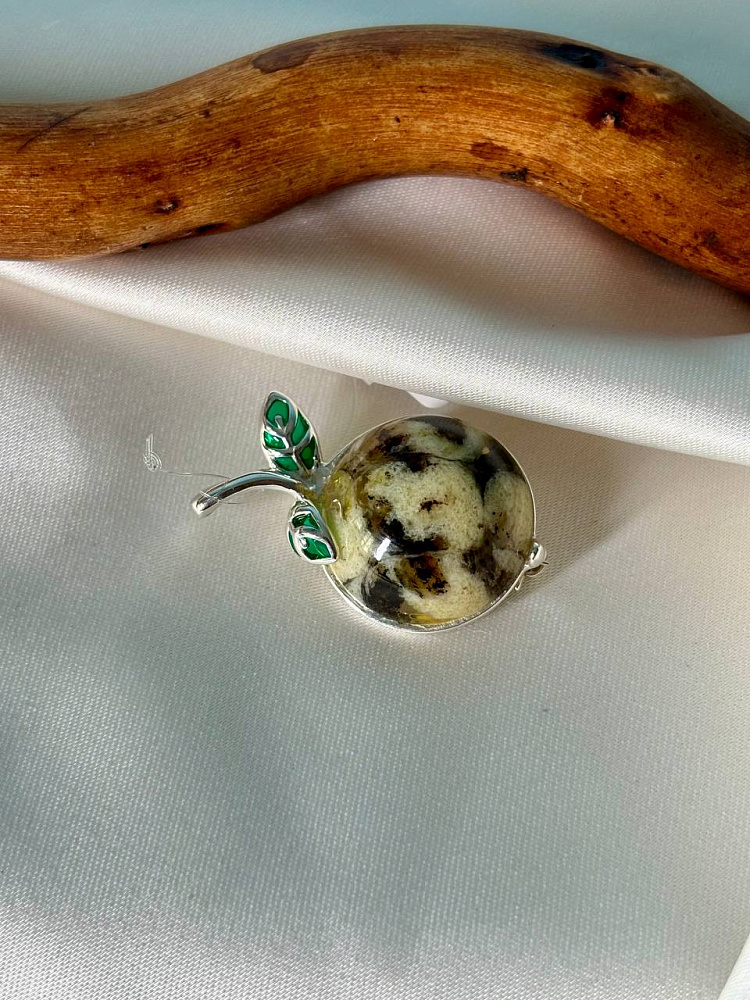 купить Брошь из серебра с янтарем , фото 2