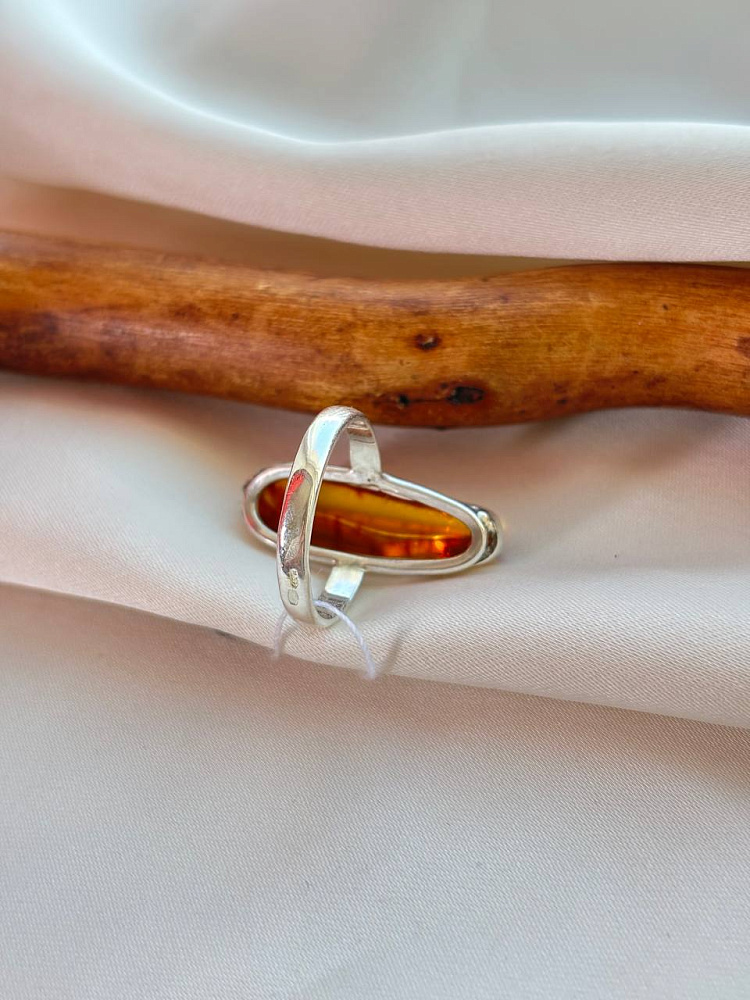 купить Кольцо из серебра с янтарем , фото 3