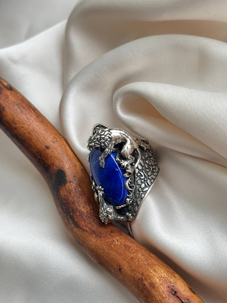 купить Кольцо из серебра с лазуритом  , фото 1