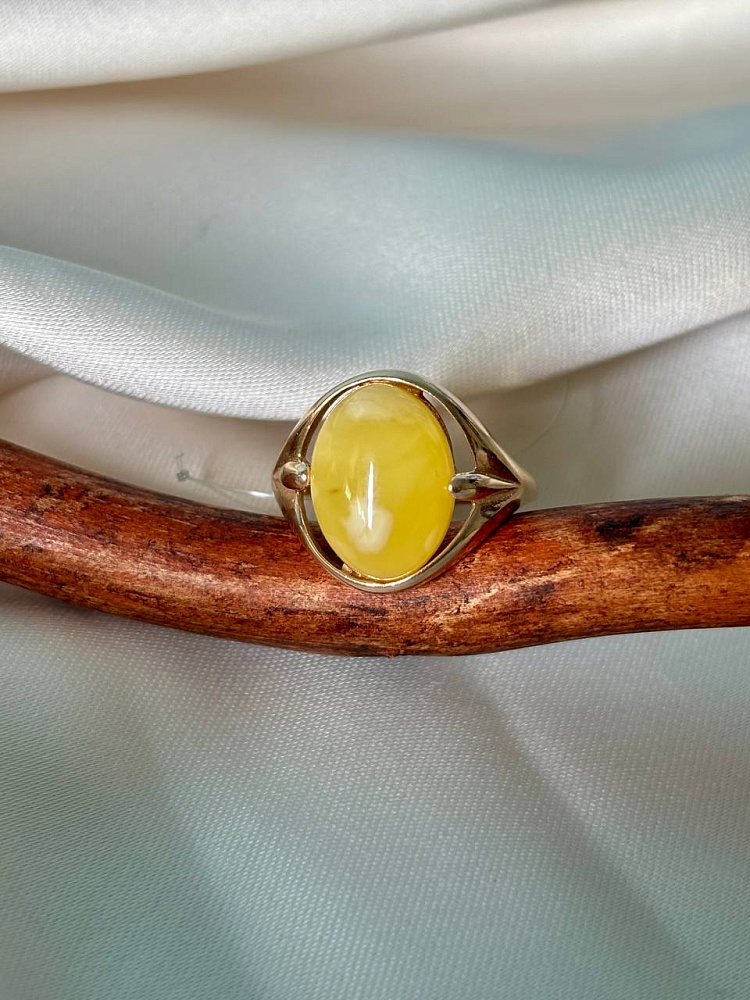 купить Кольцо из серебра с янтарем , фото 3