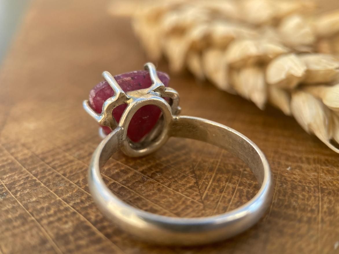 Кольцо с рубином (красным корундом) 18,5 размер KL-0386, фото 3