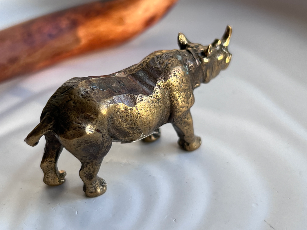 Носорог из бронзы  FGB-0113, фото 6
