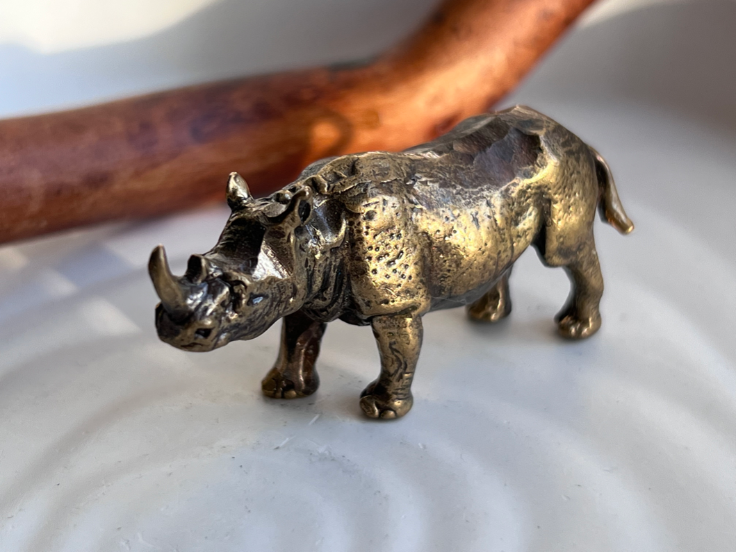 Носорог из бронзы  FGB-0113, фото 4