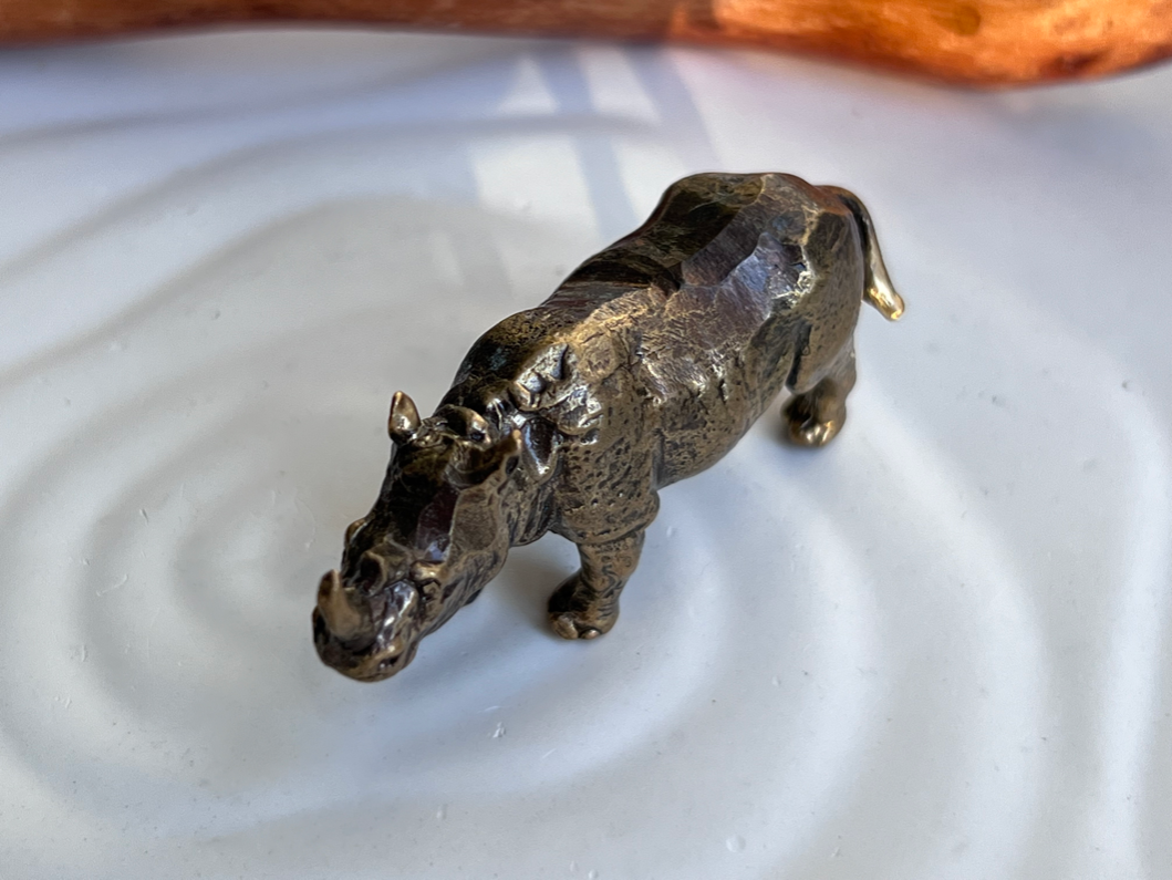 Носорог из бронзы  FGB-0113, фото 7