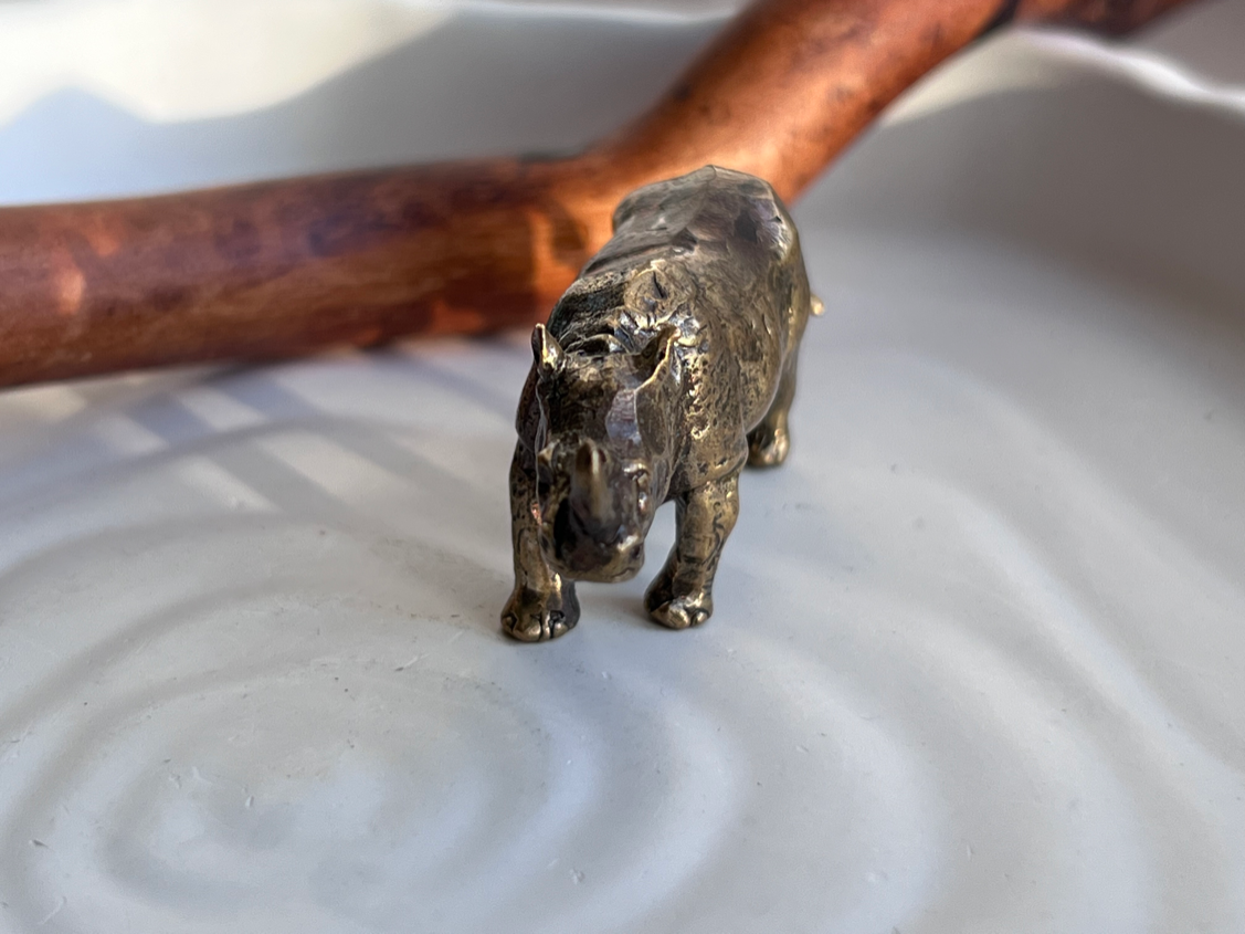 Носорог из бронзы  FGB-0113, фото 3