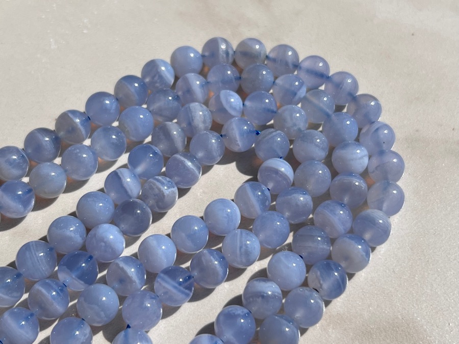 Бусины из голубого агата, d - 0,8 см BS-0046, фото 3