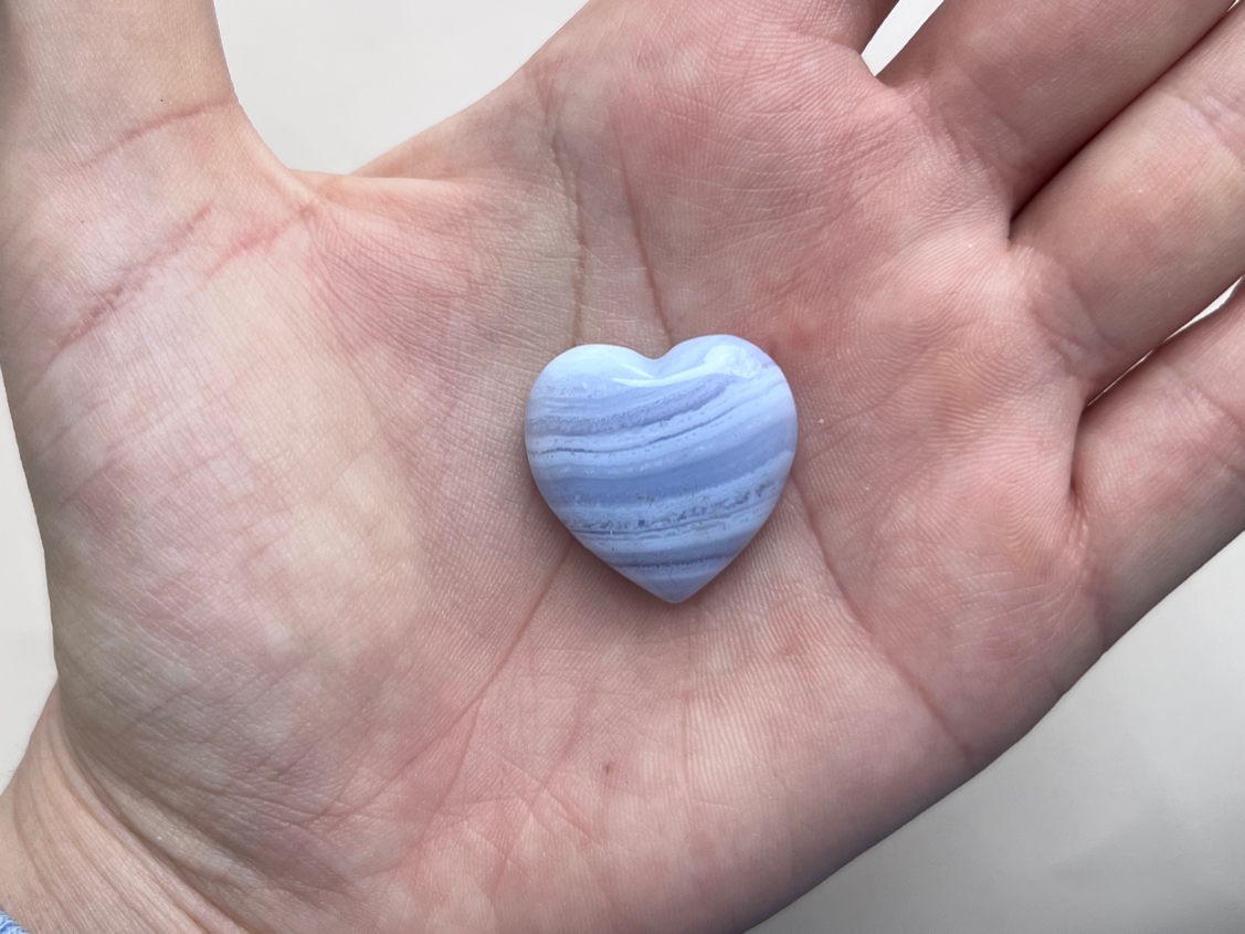 Сердце из голубого агата SR-0004, фото 4