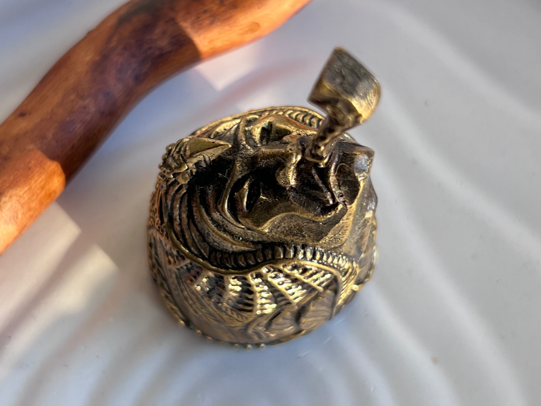 Колокольчик в виде индейца из бронзы  FGB-0085, фото 1