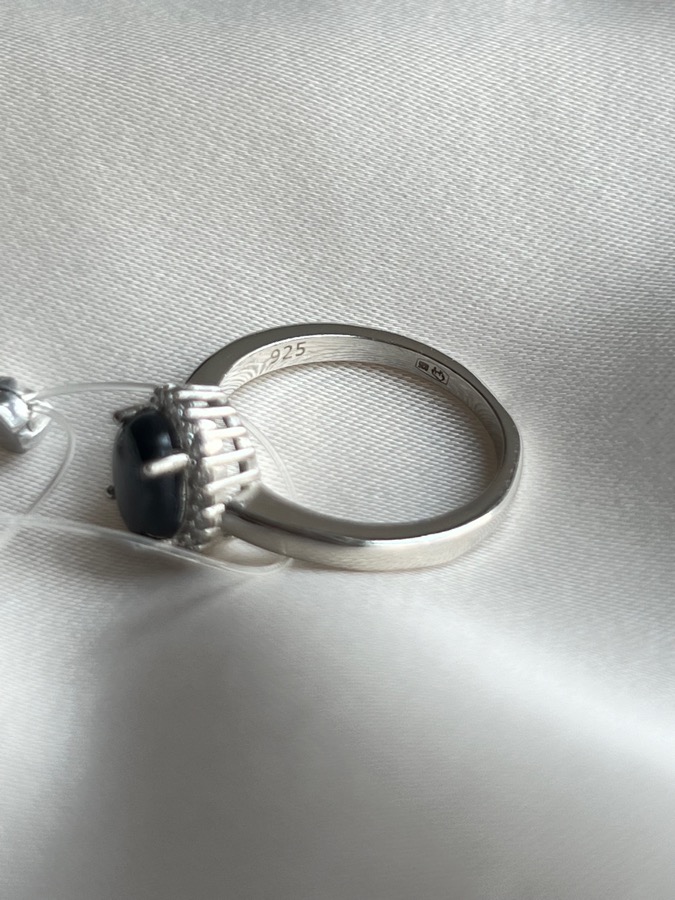 Кольцо из серебра с сапфиром (синий корунд), 16 размер 559086, фото 4