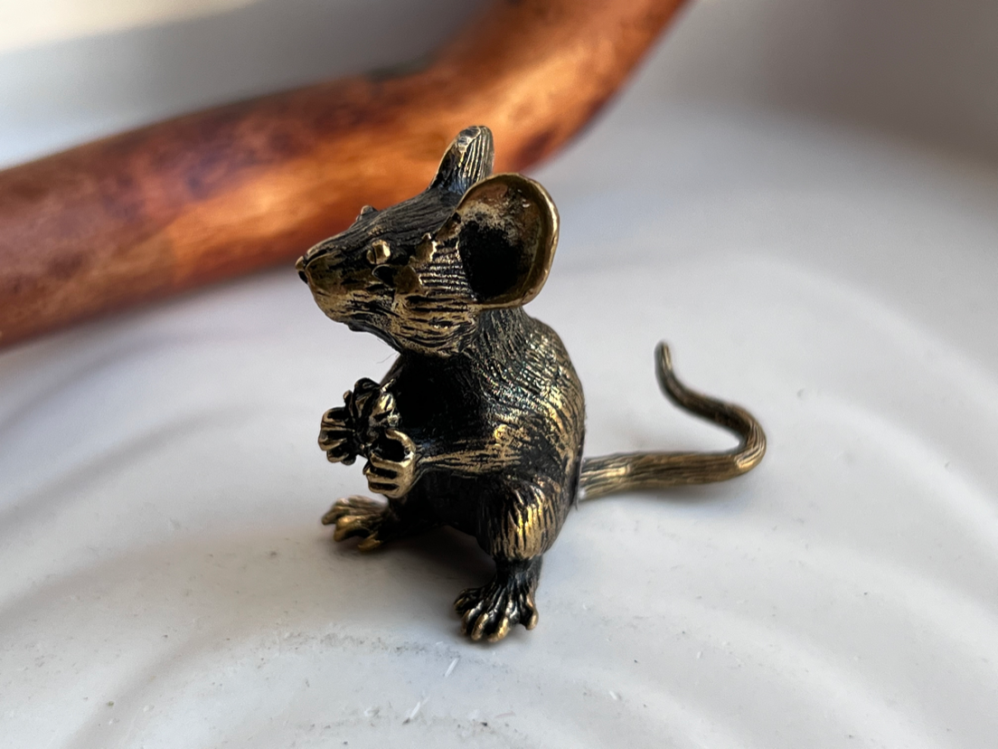 Мышка из бронзы  FGB-0158, фото 4