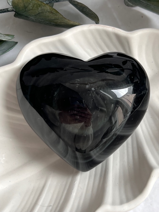 Сердце из обсидиана 3,4 х 5,5 х 6,3 см SR-0077, фото 1