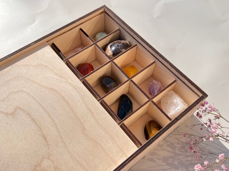 Деревянная коробка для минералов BOX-0009, фото 1