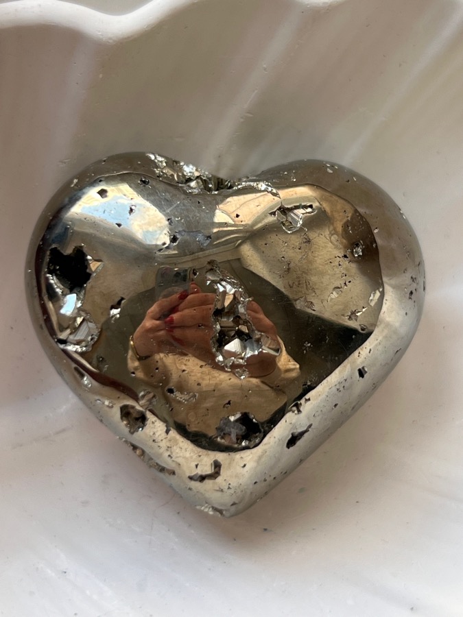 Сердце из пирита, 2,8 х 4,2 х 4,5 см SR-0081, фото 1