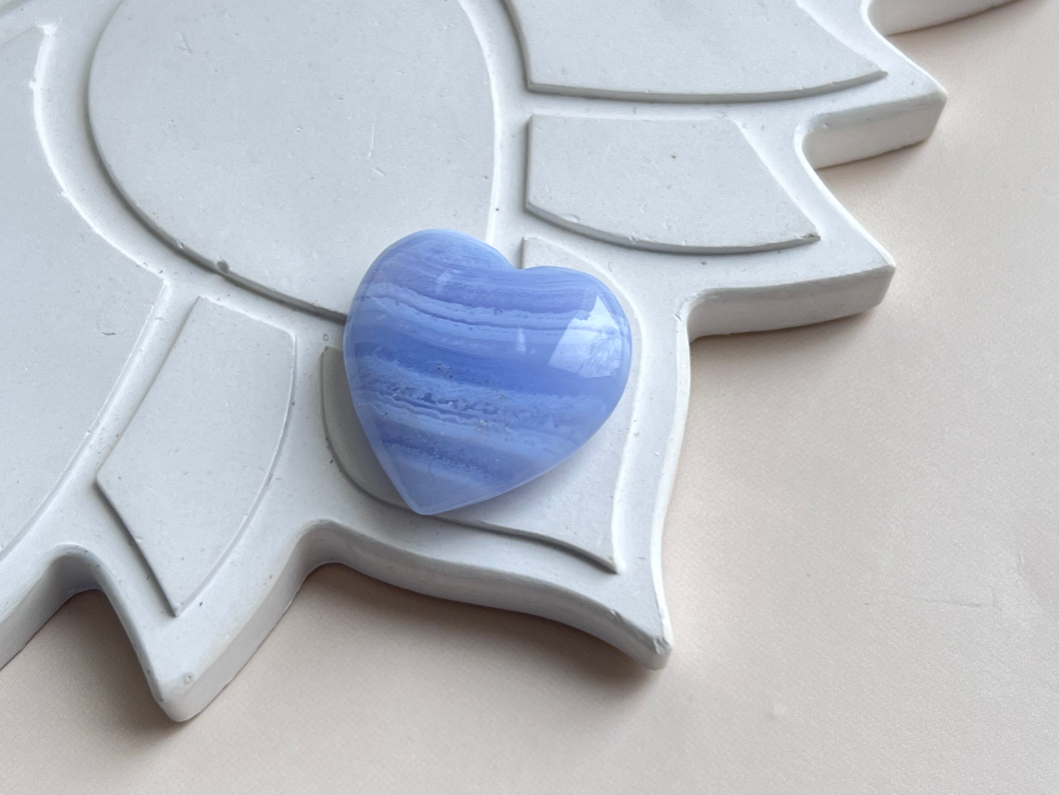 Сердце из голубого агата SR-0004, фото 2