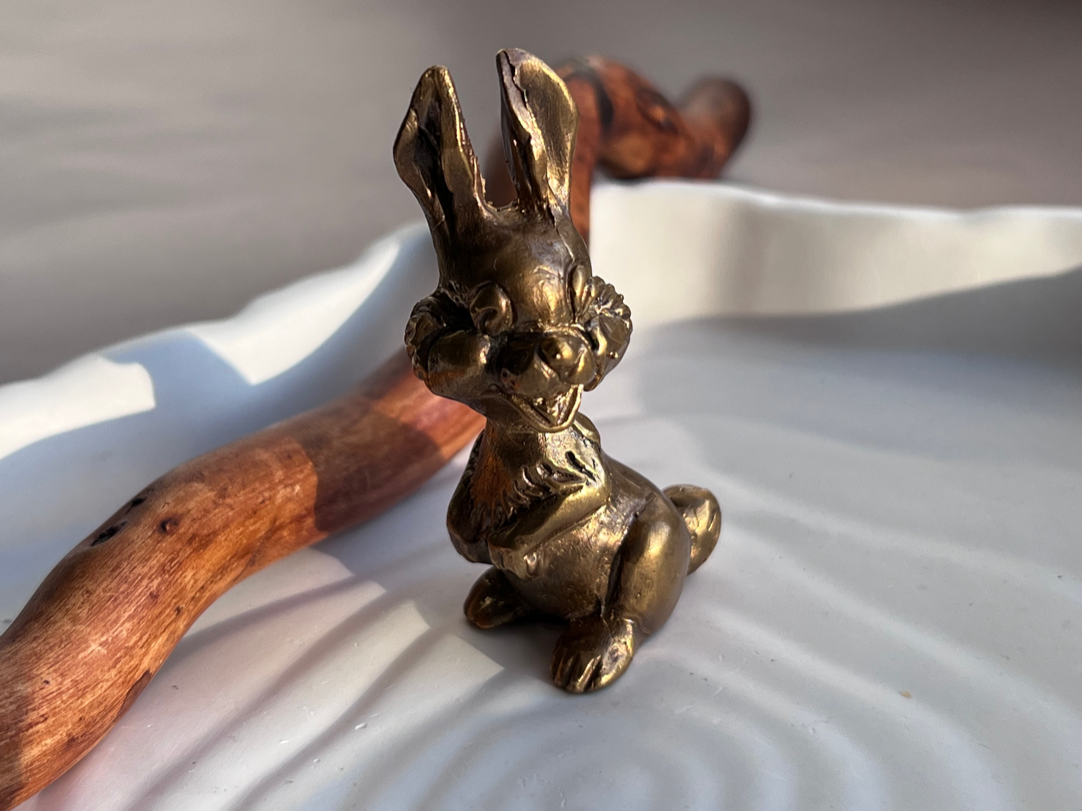 Статуэтка в виде зайца из бронзы  FGB-0073, фото 5