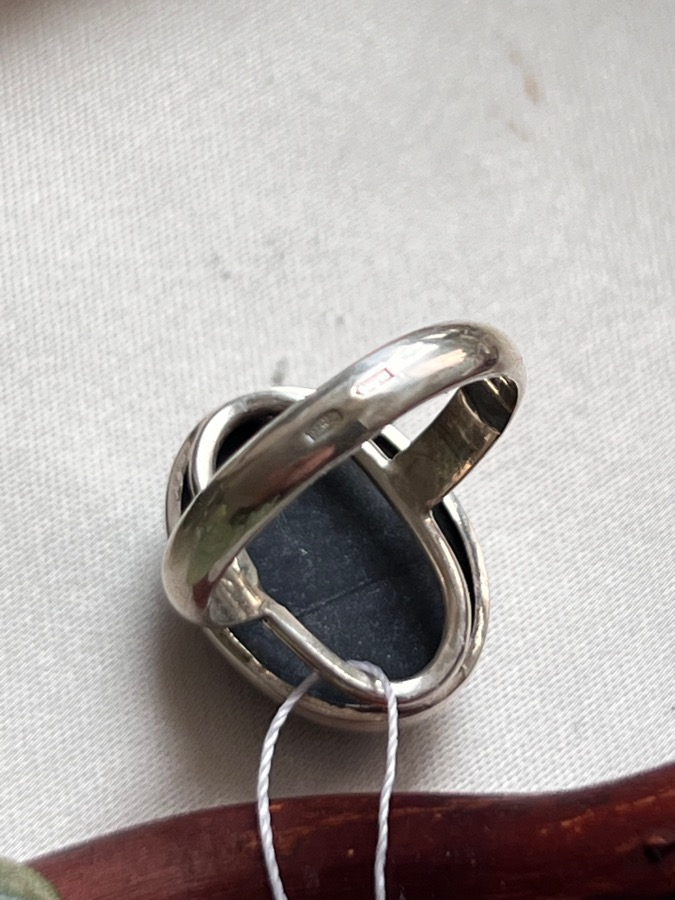 Кольцо из серебра с гиперстеном, 18 размер U-330, фото 4